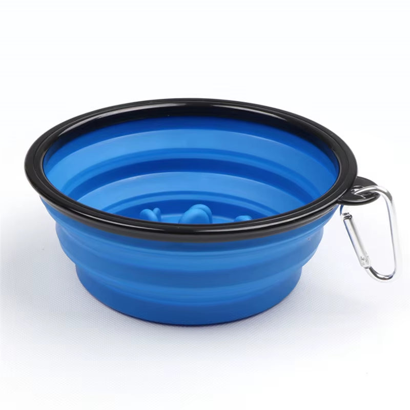 350 1000Ml Travel Foldable Pet Dog Bowl for Small Large Dogs Slow Puppy Big Dog Food Bowls Portable Pet Feeder Comedero Perro