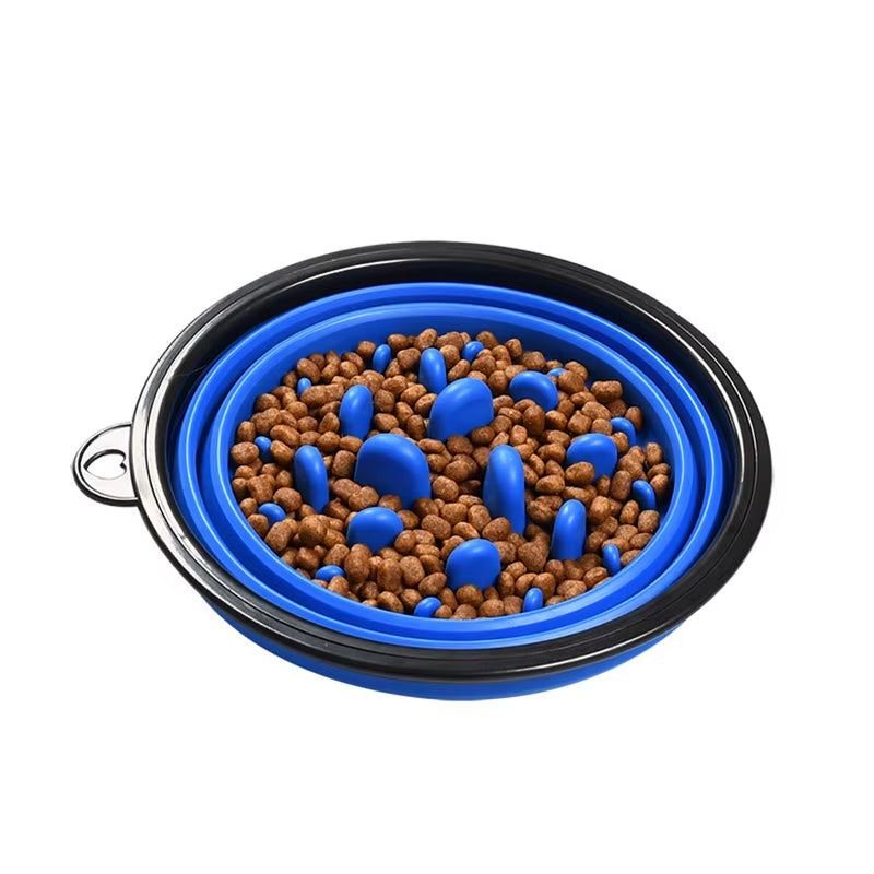 350 1000Ml Travel Foldable Pet Dog Bowl for Small Large Dogs Slow Puppy Big Dog Food Bowls Portable Pet Feeder Comedero Perro